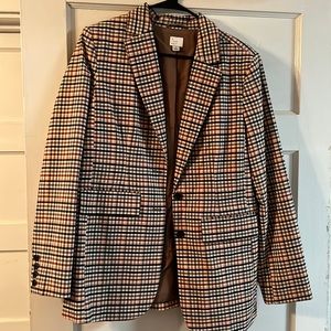 Plaid oversized blazer